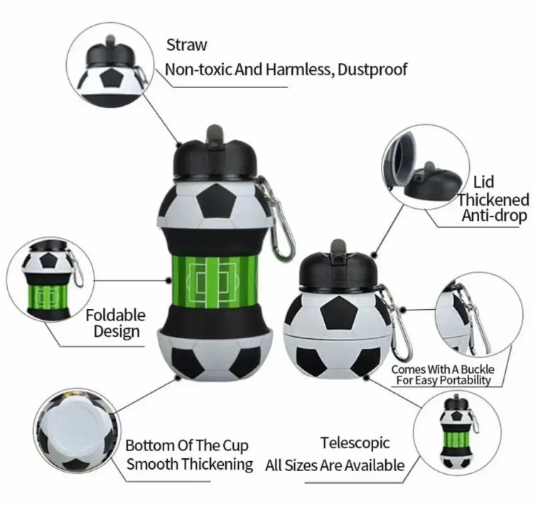 Foldable Water Bottle, Basketball Sports Outdoor Water Bottle, Leak Proof Portable Kids Water Bottle Foldable Water Bottle, Basketball Sports Outdoor Water Bottle, Leak Proof Portable Kids Water Bottle